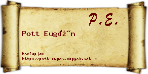 Pott Eugén névjegykártya